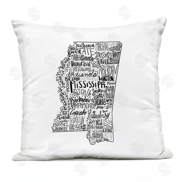 Stupell Industries Saturday Evening Post | Mississippi & Landmarks Printed Throw Pillow