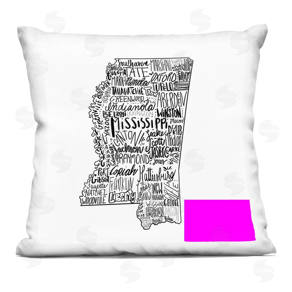 stupell industries Saturday Evening Post | Mississippi & Landmarks Printed Throw Pillow