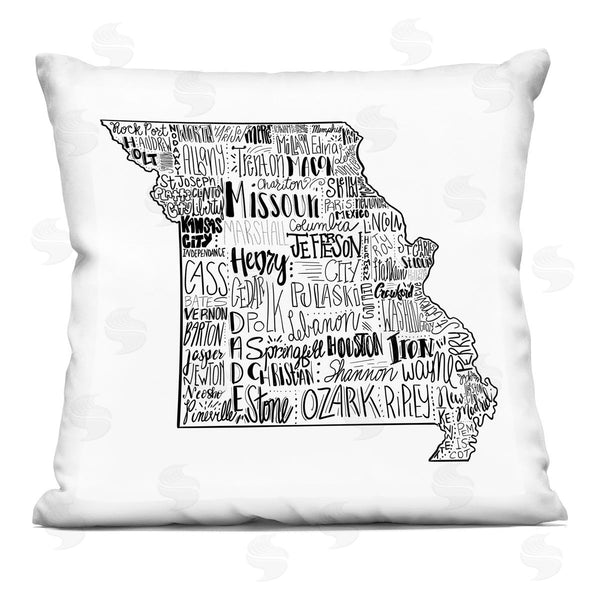 stupell industries Saturday Evening Post | Missouri State Map Printed Throw Pillow
