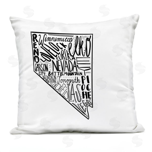 Stupell Industries Saturday Evening Post | Nevada State Map Printed Throw Pillow