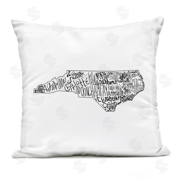 Stupell Industries Saturday Evening Post | North Carolina State Map Printed Throw Pillow