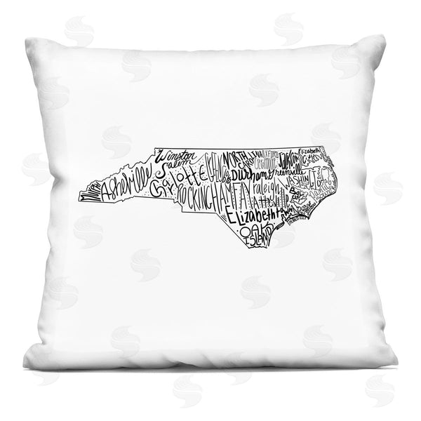 stupell industries Saturday Evening Post | North Carolina State Map Printed Throw Pillow