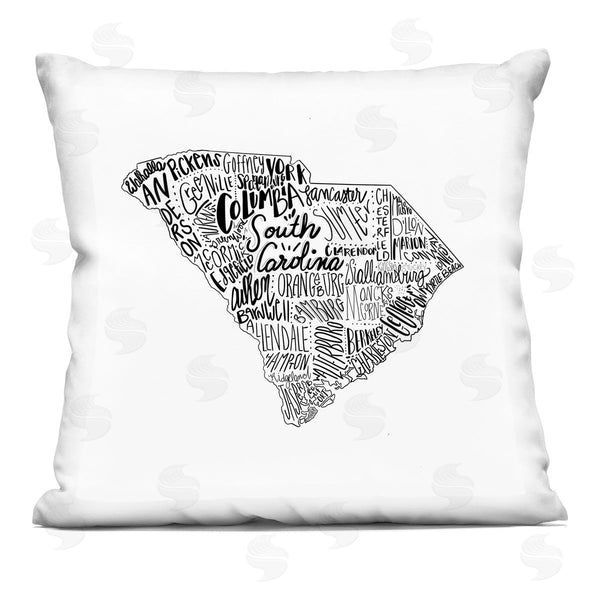stupell industries Saturday Evening Post | South Carolina Map Printed Throw Pillow