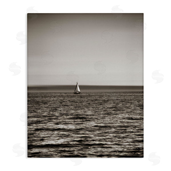 stupell industries Savanah Plank | Lone Distant Sailboat Wall Art