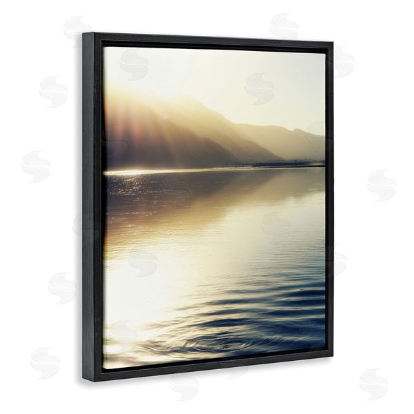 Stupell Industries Savanah Plank | Quiet Mountain Lake Water Ripples Sunrise Rays Wall Art