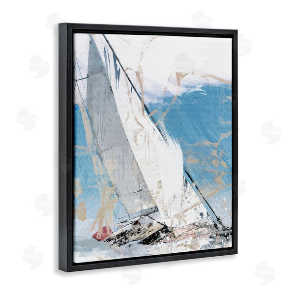 Stupell Industries Savannah Miller | Abstract Sailboat Waves Wall Art