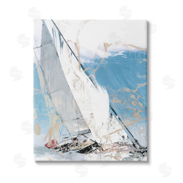 stupell industries Savannah Miller | Abstract Sailboat Waves Wall Art