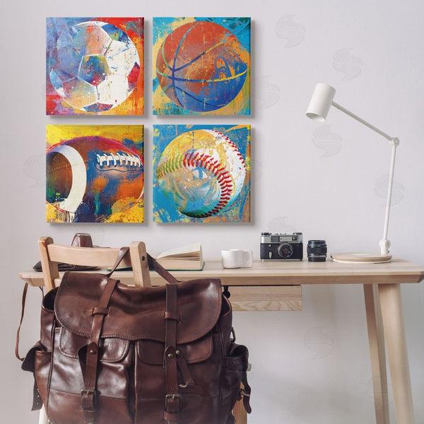 Stupell Industries Savannah Miller | Collaged Urban Sports Balls Wall Art