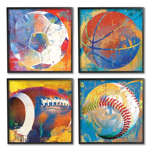 Stupell Industries Savannah Miller | Collaged Urban Sports Balls Wall Art