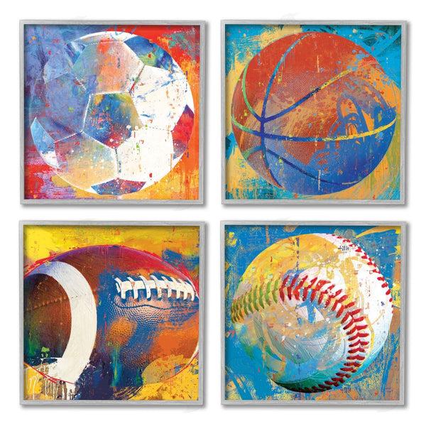 Stupell Industries Savannah Miller | Collaged Urban Sports Balls Wall Art