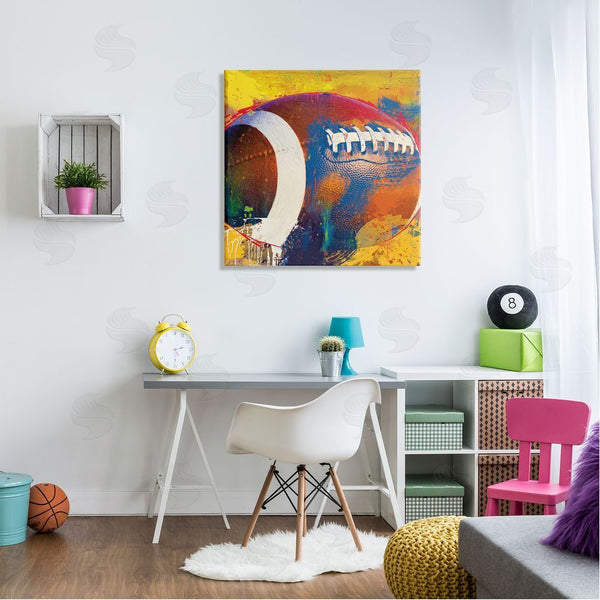 Stupell Industries Savannah Miller | Football Paint Splatter Sports Wall Art