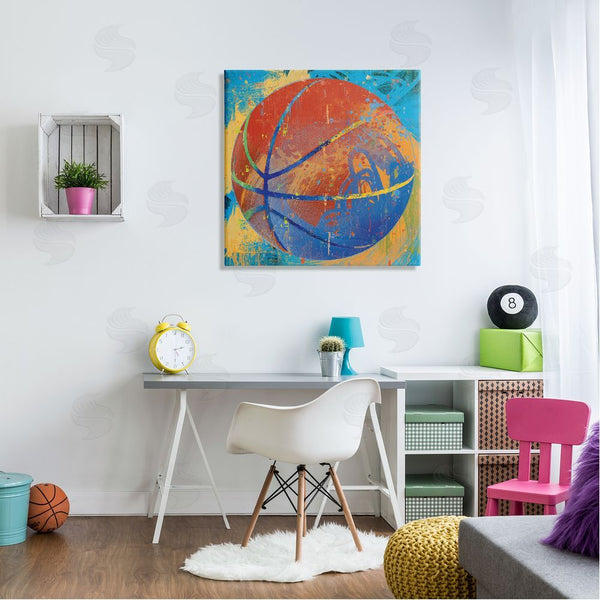 Stupell Industries Savannah Miller | Urban Splatter Sports Basketball Wall Art