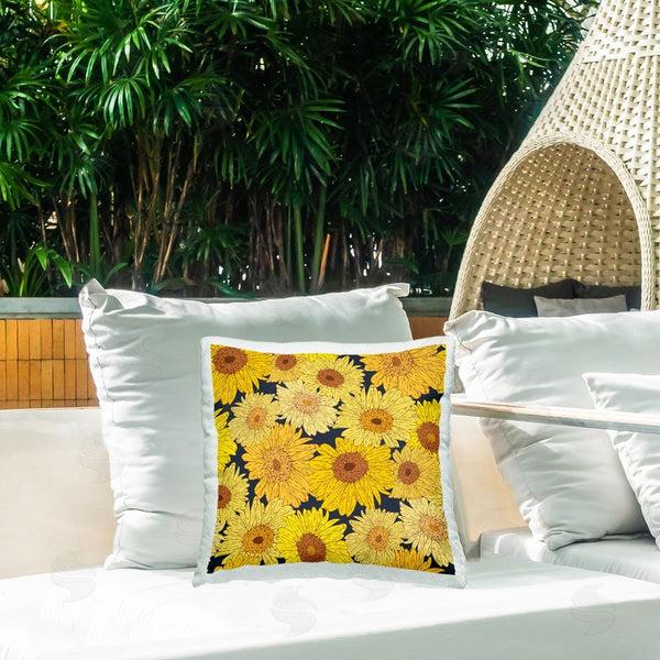 Stupell Industries Sazerelli Designs | Charming Country Sunflowers Pattern Printed Throw Pillow