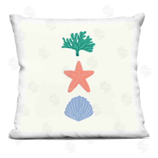 stupell industries Sazerelli Designs | Coral & Sea Life Minimal Printed Throw Pillow