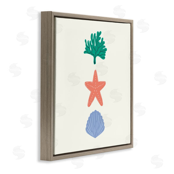 Stupell Industries Sazerelli Designs | Coral & Sea Life Minimal Wall Art