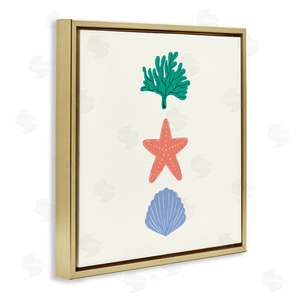 Stupell Industries Sazerelli Designs | Coral & Sea Life Minimal Wall Art