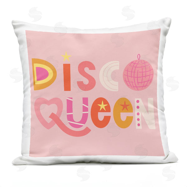 Stupell Industries Sazerelli Designs | Disco Queen Pastel Pink Printed Throw Pillow
