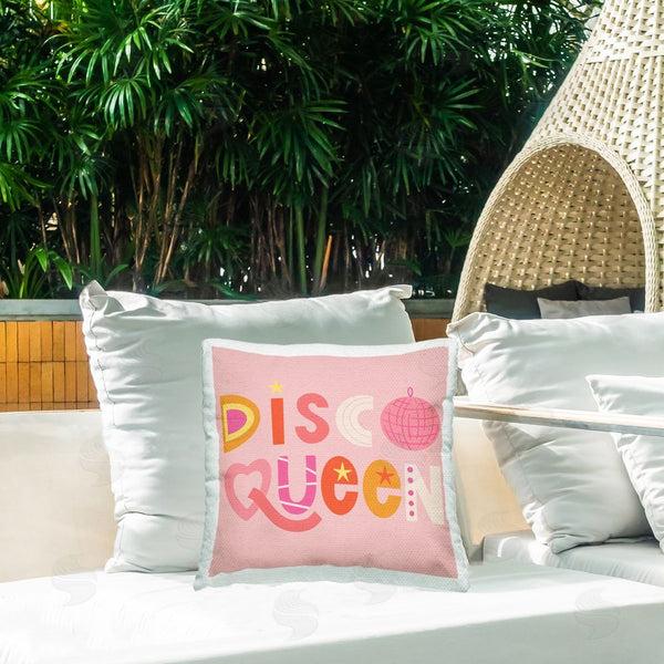 Stupell Industries Sazerelli Designs | Disco Queen Pastel Pink Printed Throw Pillow