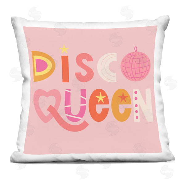 stupell industries Sazerelli Designs | Disco Queen Pastel Pink Printed Throw Pillow