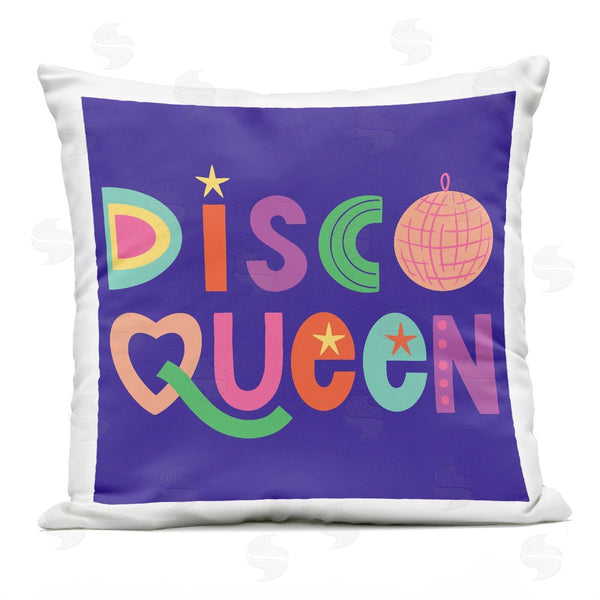 Stupell Industries Sazerelli Designs | Disco Queen With Retro Letters Printed Throw Pillow