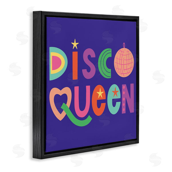 Stupell Industries Sazerelli Designs | Disco Queen With Retro Letters Wall Art