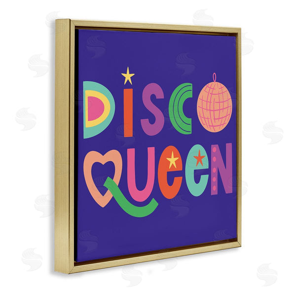 Stupell Industries Sazerelli Designs | Disco Queen With Retro Letters Wall Art