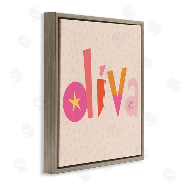 Stupell Industries Sazerelli Designs | Diva Patterned Whimsical Text
