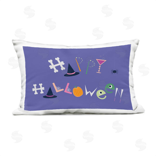 Stupell Industries Sazerelli Designs | Eclectic Happy Halloween Printed Throw Pillow