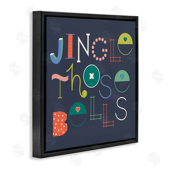 Stupell Industries Sazerelli Designs | Eclectic Jingle Bells Phrase Wall Art