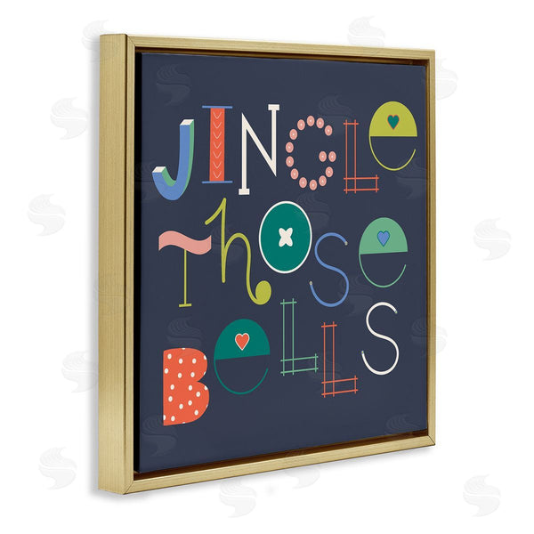 Stupell Industries Sazerelli Designs | Eclectic Jingle Bells Phrase Wall Art