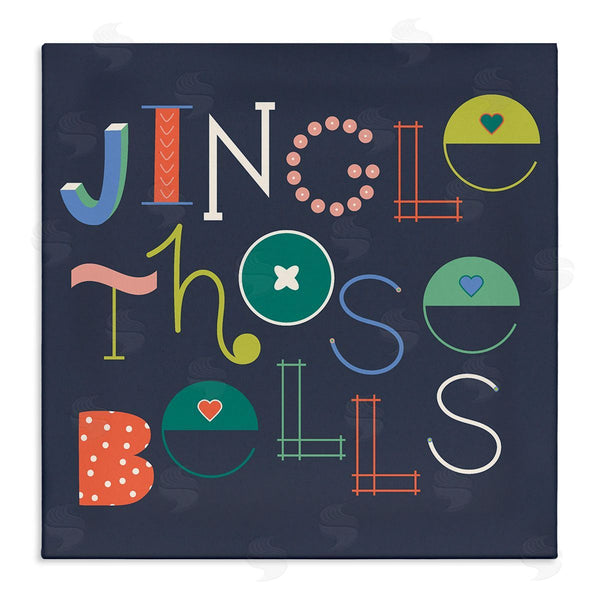 stupell industries Sazerelli Designs | Eclectic Jingle Bells Phrase Wall Art