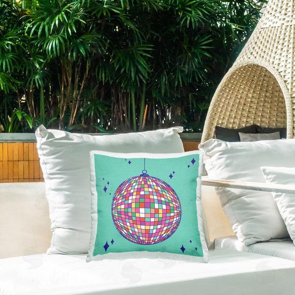 Stupell Industries Sazerelli Designs | Geometric Modern Disco Ball Printed Throw Pillow