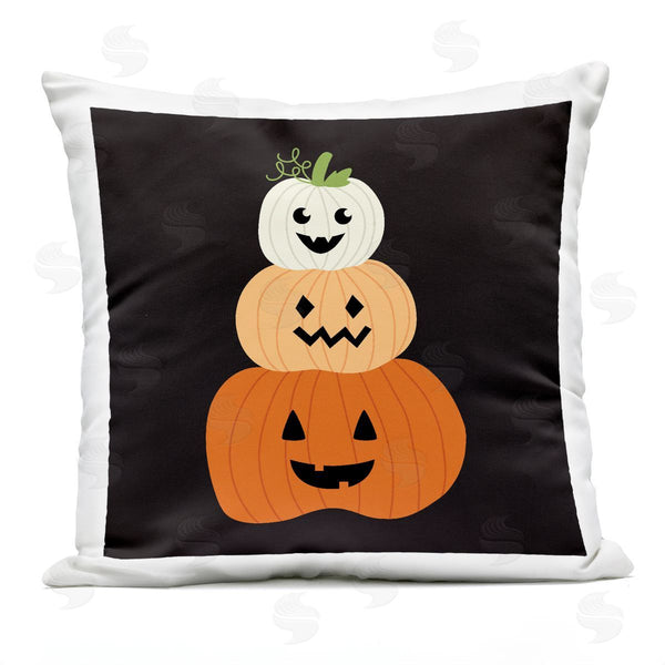 Stupell Industries Sazerelli Designs | Happy Jack-o-Lanterns On Black Printed Throw Pillow