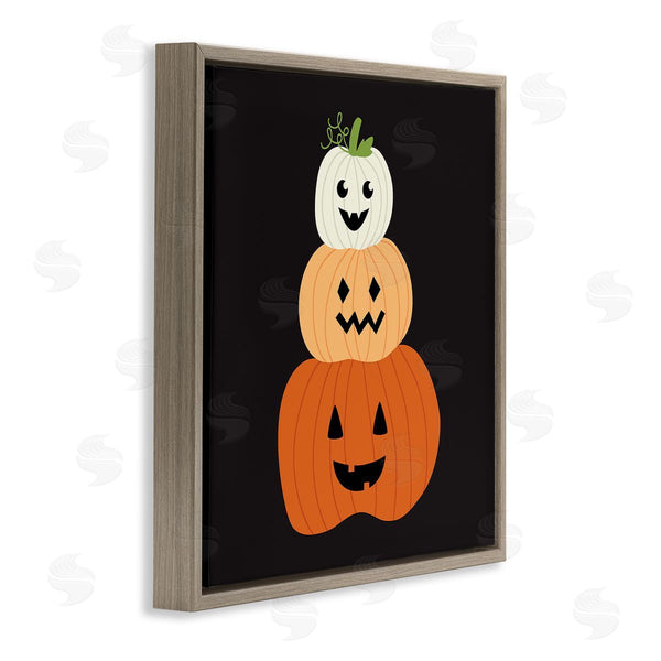 Stupell Industries Sazerelli Designs | Happy Jack-o-Lanterns On Black Wall Art