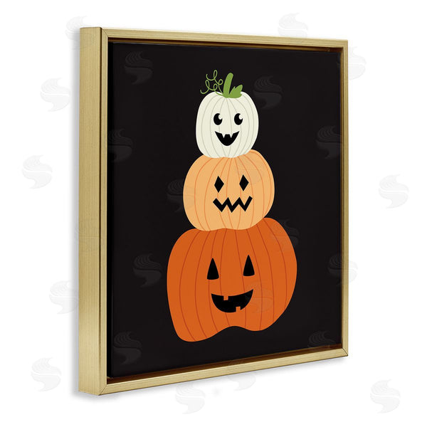 Stupell Industries Sazerelli Designs | Happy Jack-o-Lanterns On Black Wall Art