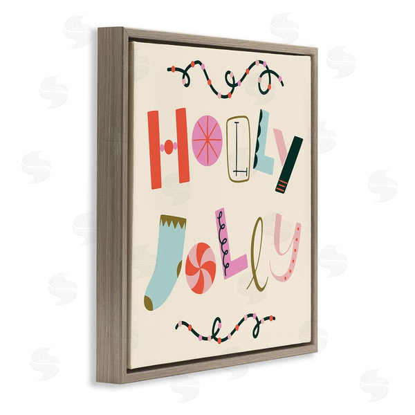 Stupell Industries Sazerelli Designs | Holly Jolly Eclectic Holiday Wall Art