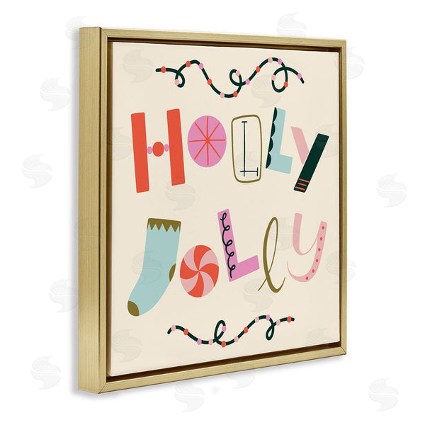 Stupell Industries Sazerelli Designs | Holly Jolly Eclectic Holiday Wall Art