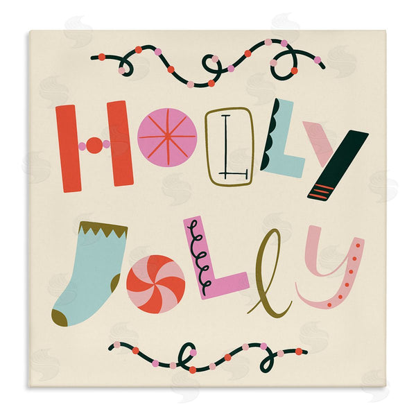 stupell industries Sazerelli Designs | Holly Jolly Eclectic Holiday Wall Art