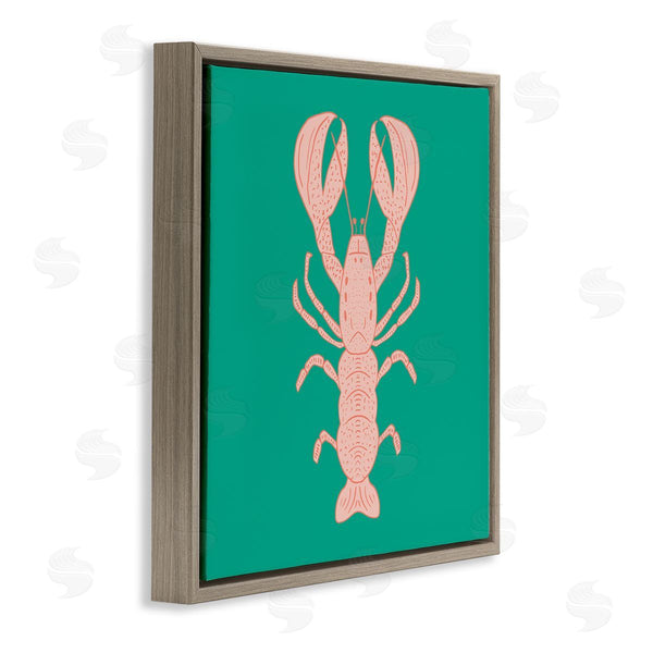 Stupell Industries Sazerelli Designs | Minimal Pink & Green Lobster