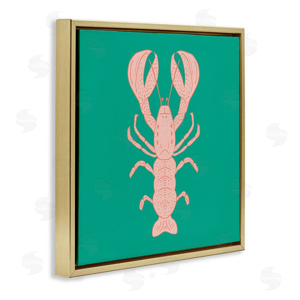 Stupell Industries Sazerelli Designs | Minimal Pink & Green Lobster