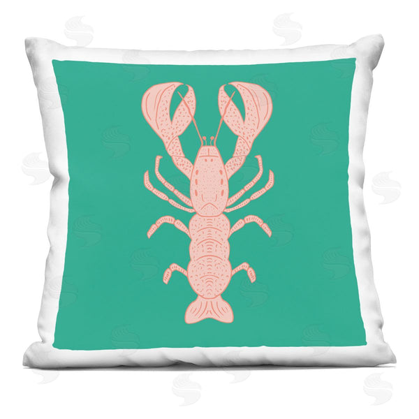 stupell industries Sazerelli Designs | Minimal Pink & Green Lobster Printed Throw Pillow