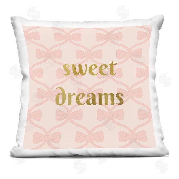 stupell industries Sazerelli Designs | Pastel Bows & Sweet Dreams Printed Throw Pillow