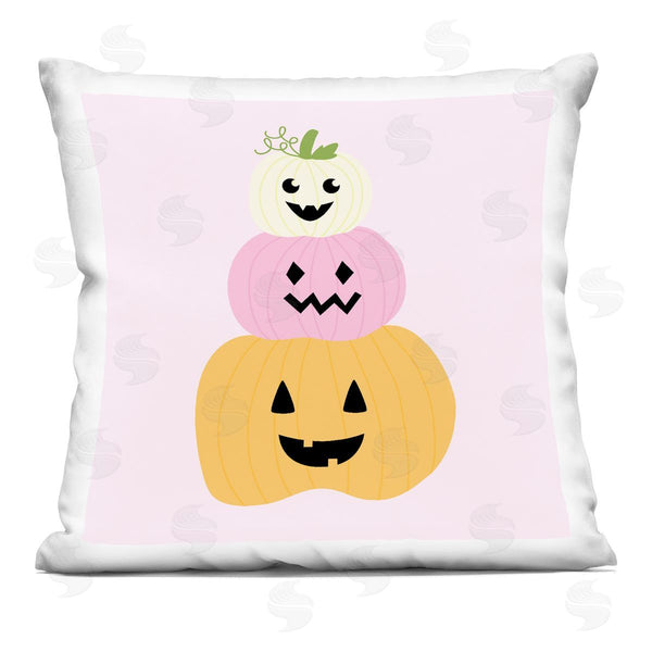 stupell industries Sazerelli Designs | Pastel Happy Jack-o-Lanterns Printed Throw Pillow