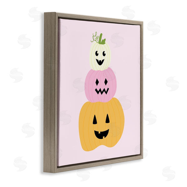 Stupell Industries Sazerelli Designs | Pastel Happy Jack-o-Lanterns Wall Art