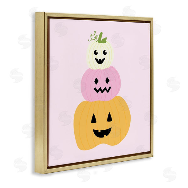 Stupell Industries Sazerelli Designs | Pastel Happy Jack-o-Lanterns Wall Art