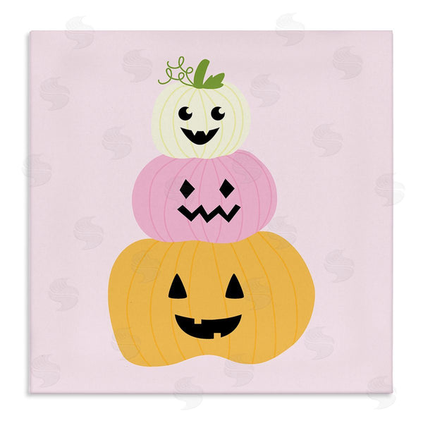 stupell industries Sazerelli Designs | Pastel Happy Jack-o-Lanterns Wall Art