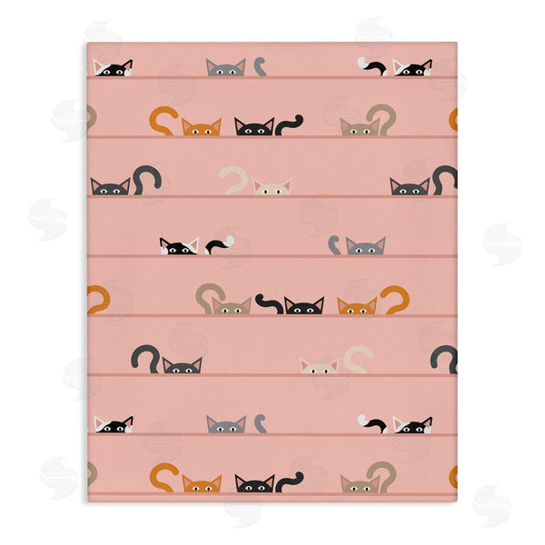 stupell industries Sazerelli Designs | Peeking Cats on Pink