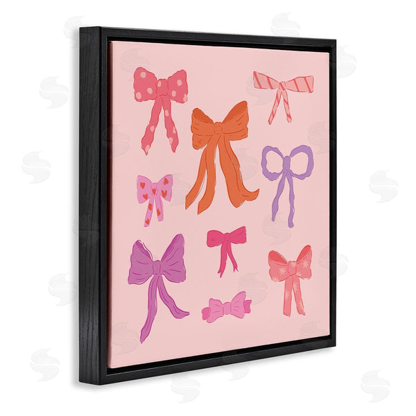 Stupell Industries Sazerelli Designs | Stylish Fashion Bows On Pink