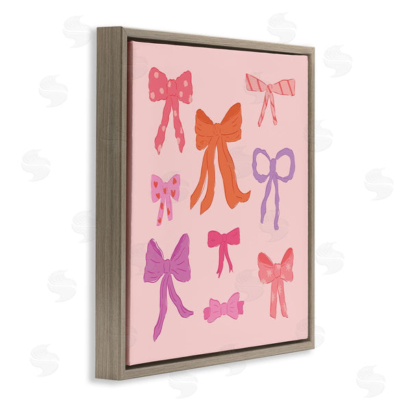 Stupell Industries Sazerelli Designs | Stylish Fashion Bows On Pink