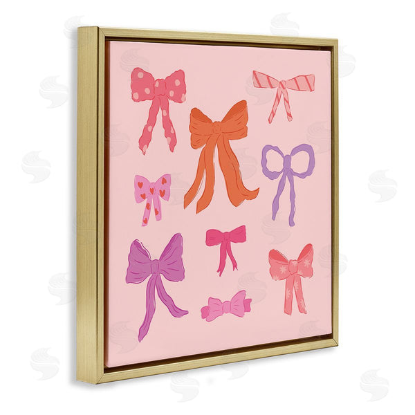 Stupell Industries Sazerelli Designs | Stylish Fashion Bows On Pink